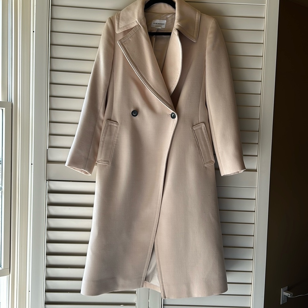 Club Monaco light pink wool coat size small